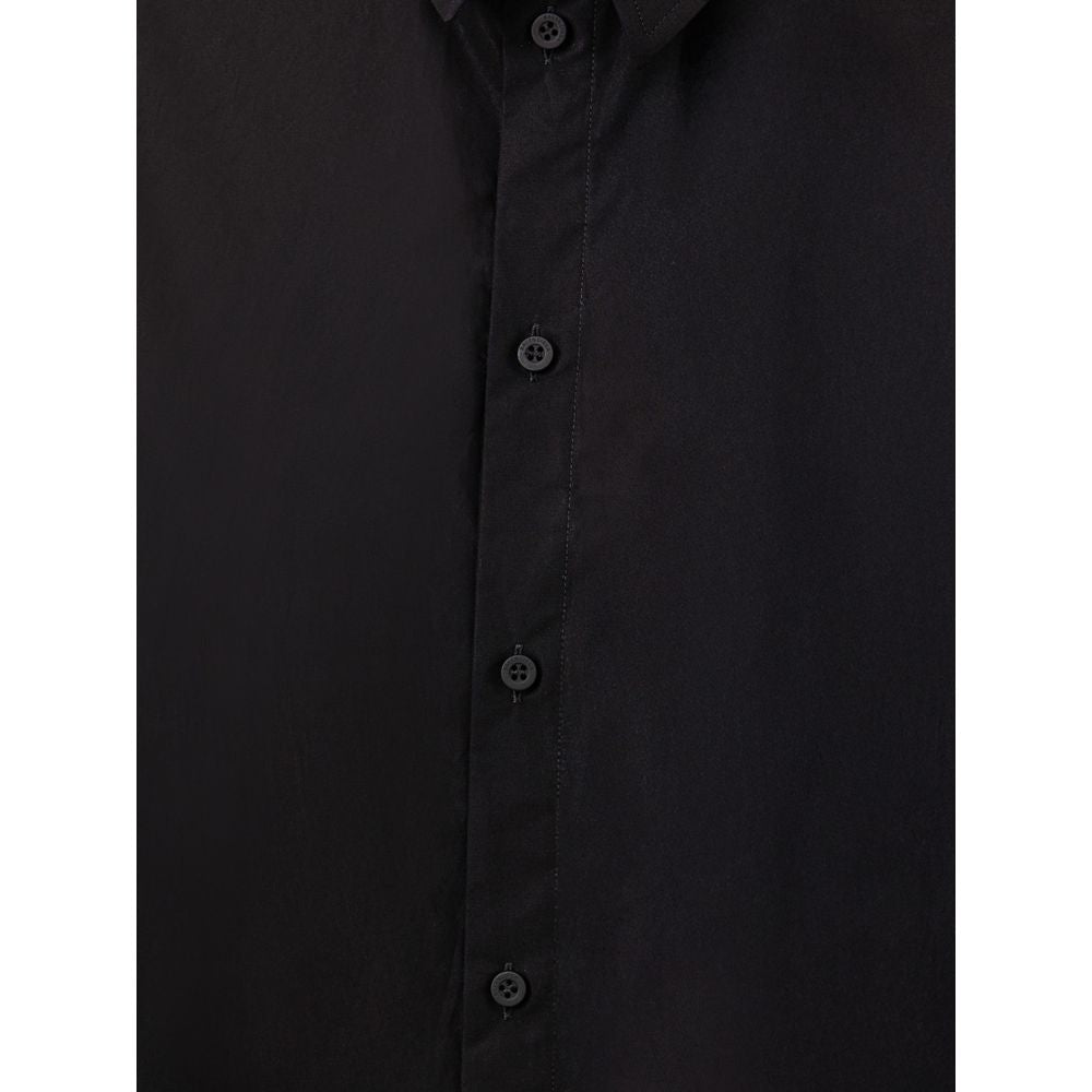 Dress by Balenciaga for women in cotton black features an sultry silhouette defined by a and , falling to an sultry for a sultry look.