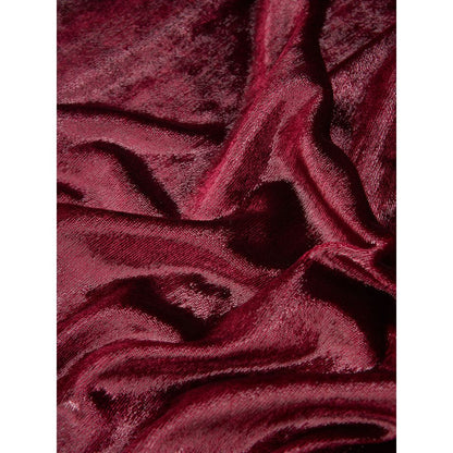 Dress by Lardini for women in polyester velvet bordeaux features a dramatic silhouette, showcasing an elegant and that flows into a dramatic long.
