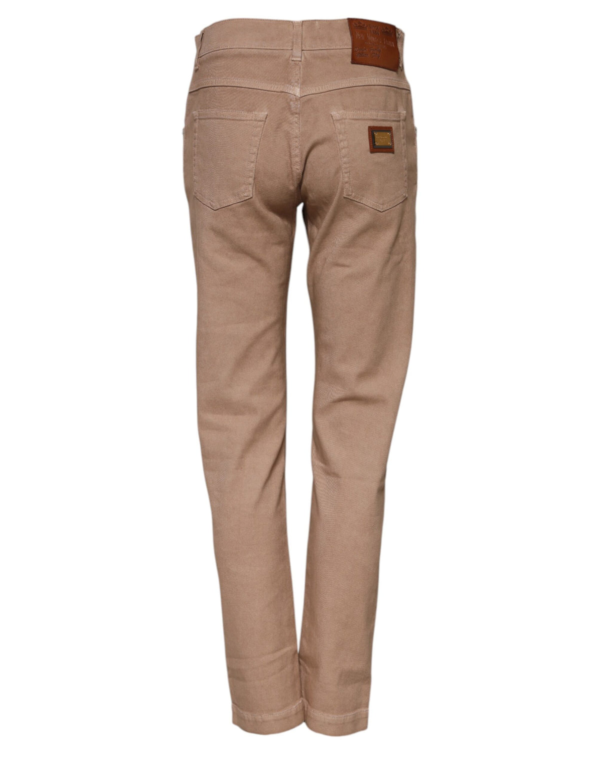 Dolce & Gabbana Women's Boyfriend Mid Rise Stretch Denim Cotton Jeans - Brown