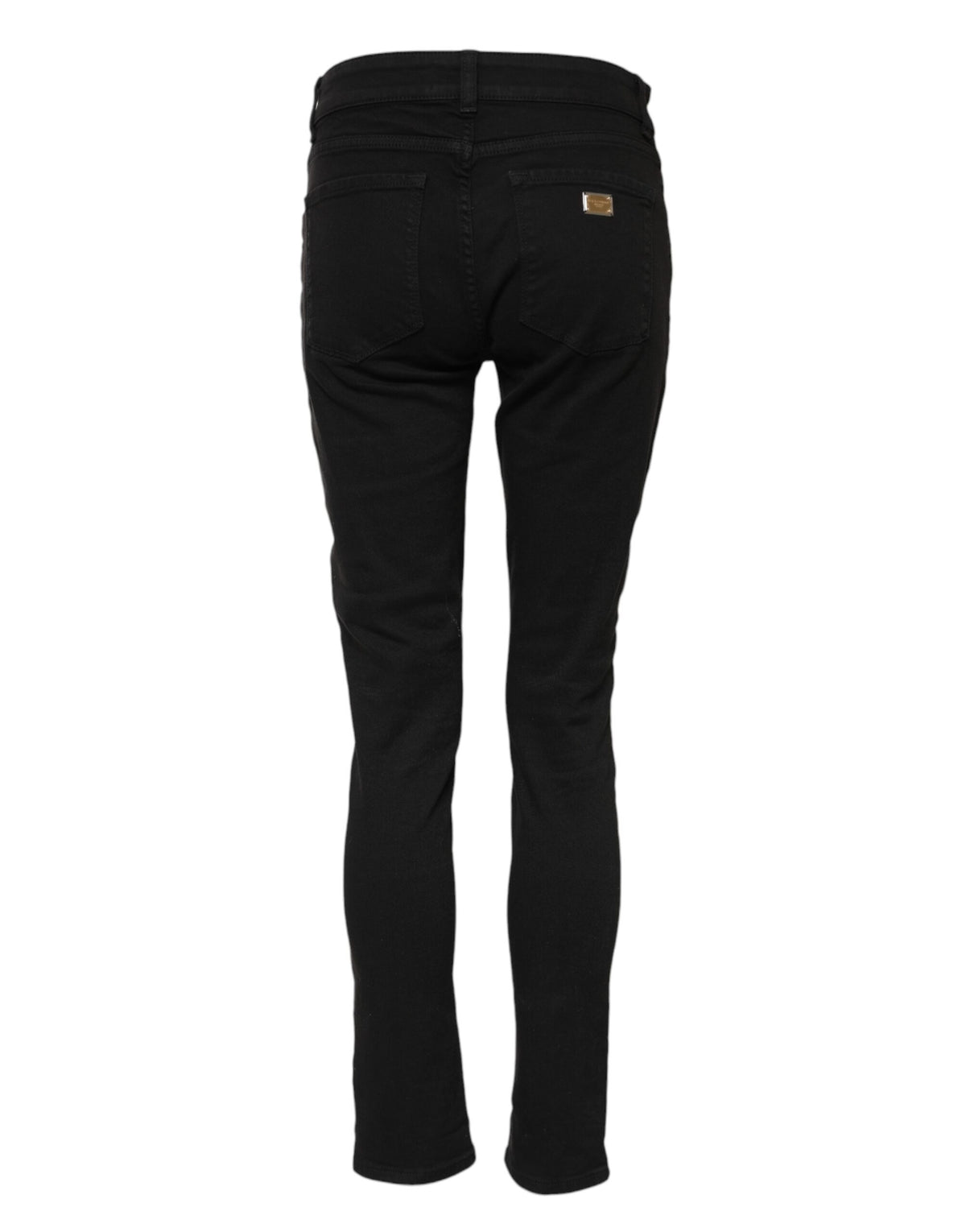 Dolce & Gabbana Black Cotton Skinny Mid Waist Denim Jeans