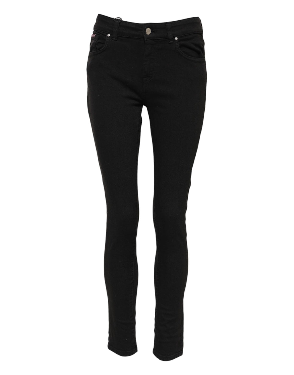 Dolce & Gabbana Women's Skinny Mid Rise Stretch Denim Cotton Jeans - Black