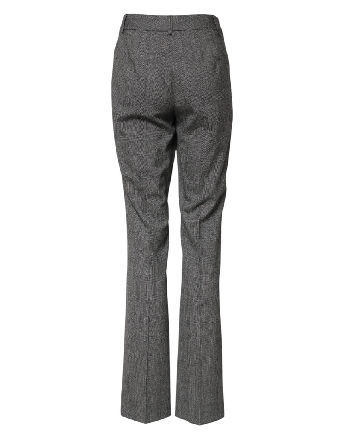 Dolce & Gabbana Women's Flared High Rise Virgin Wool Jeans - Gray Checkered