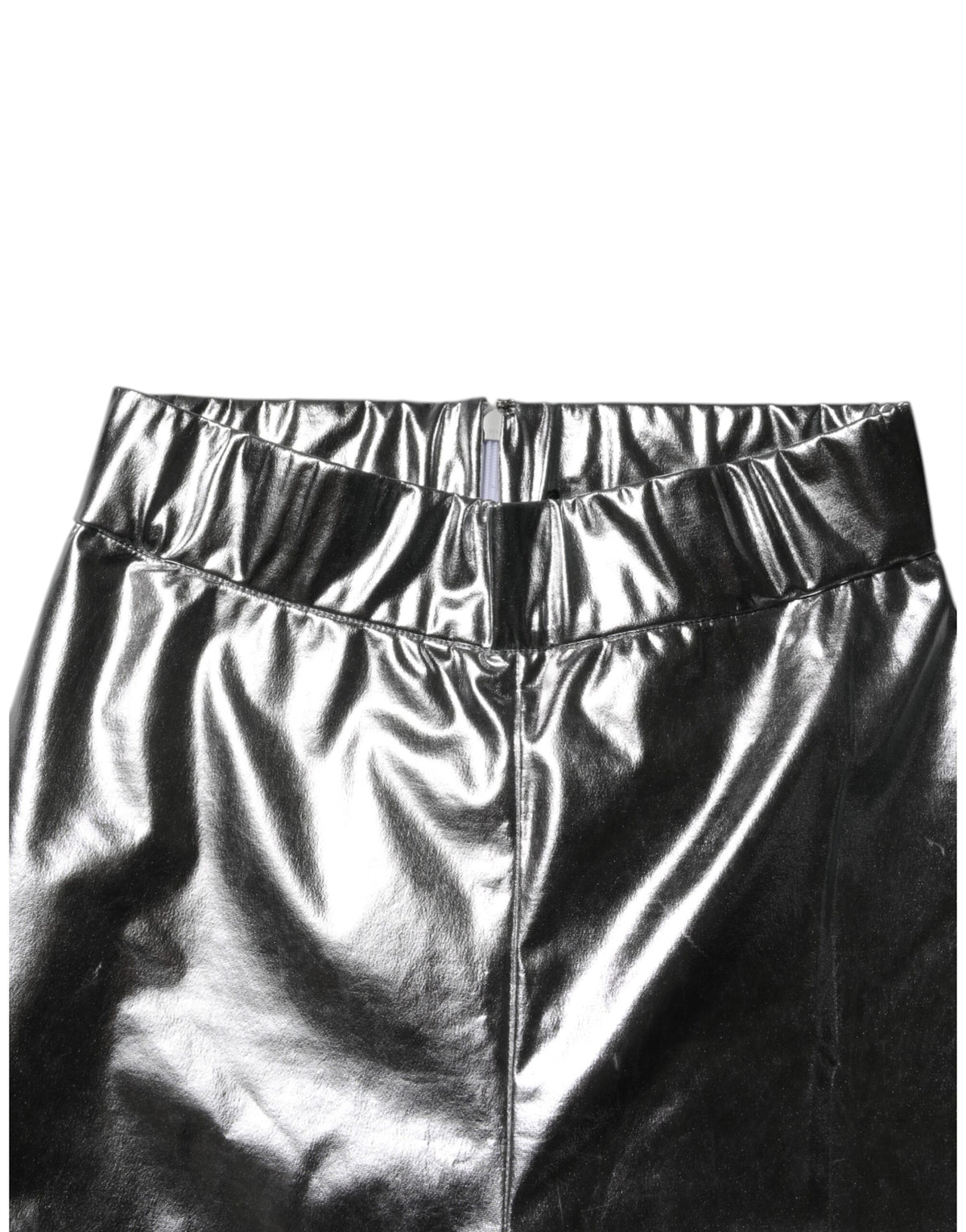 Dolce & Gabbana Women's Slim Leggings High Rise Stretch Polyester - Silver