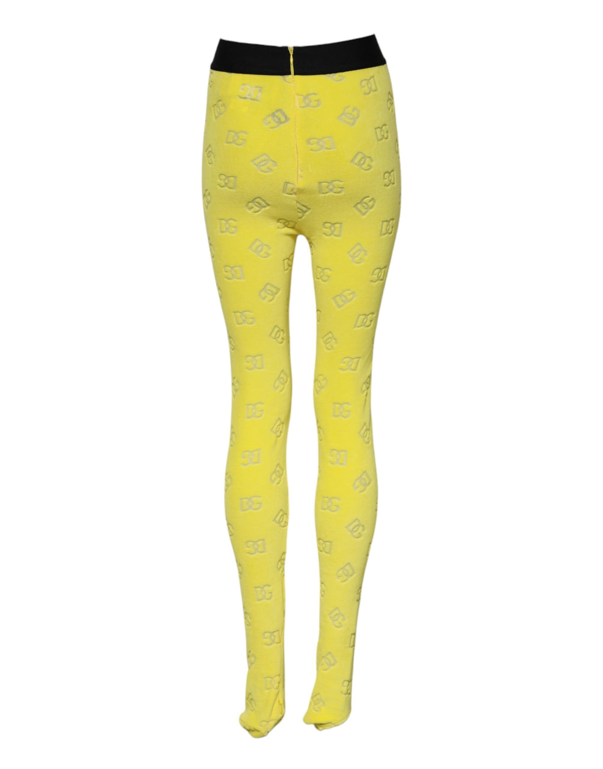 Dolce & Gabbana Women's Slim Leggings High Rise Cotton - Yellow