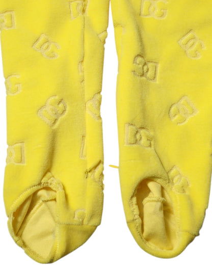 Dolce & Gabbana Women's Slim Leggings High Rise Cotton - Yellow