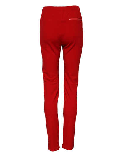 Dolce & Gabbana Women's Slim Mid Rise Cotton Nylon & Viscose Jeans - Red Print