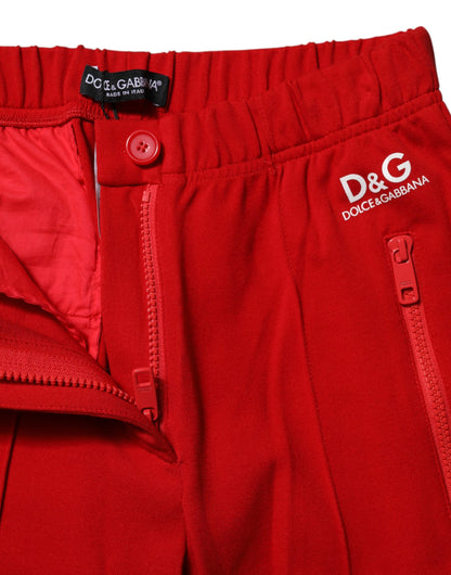 Dolce & Gabbana Women's Slim Mid Rise Cotton Nylon & Viscose Jeans - Red Print