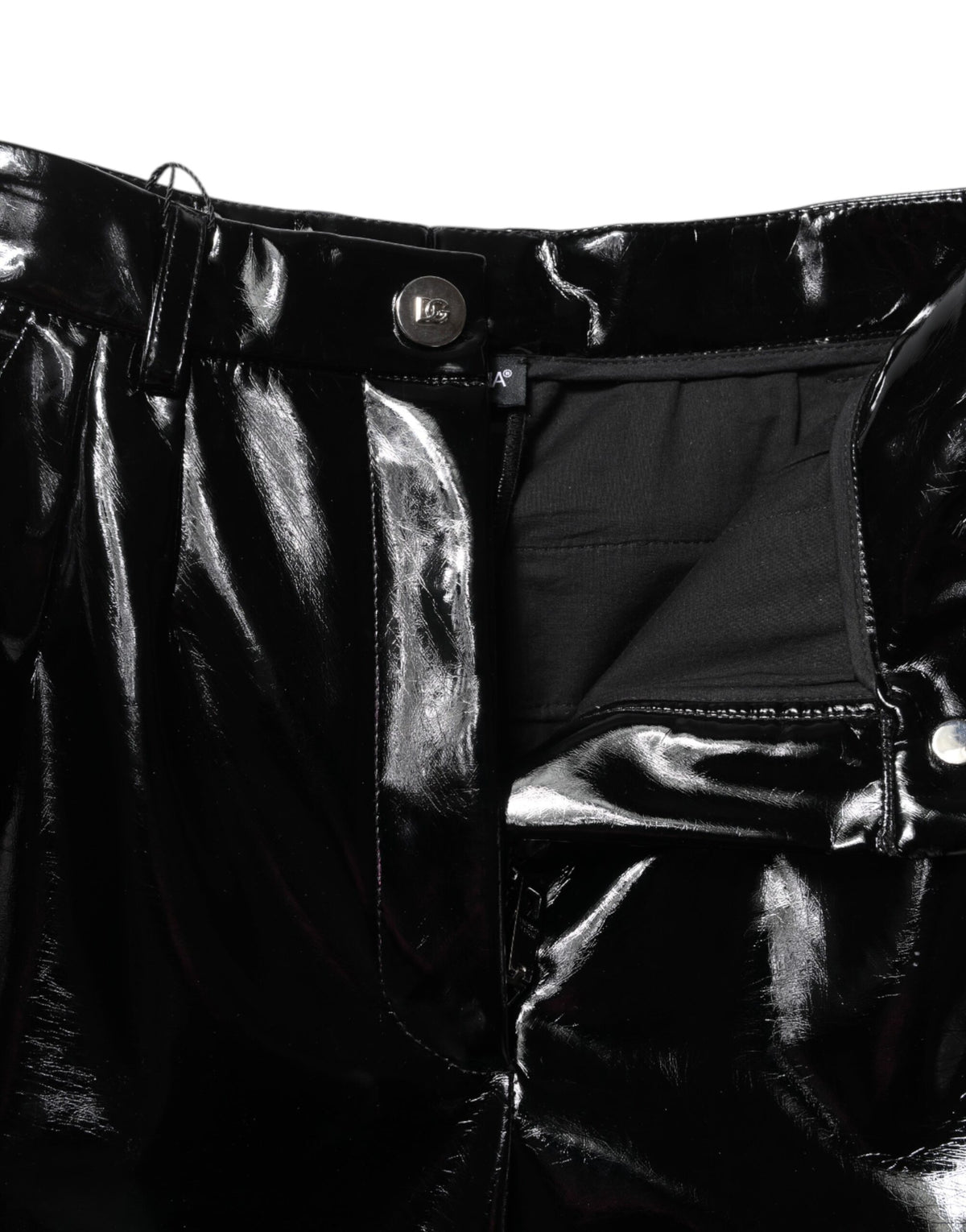Dolce & Gabbana Women's Bootcut High Rise Stretch Polyester Polyurethane Cargo Pants - Black