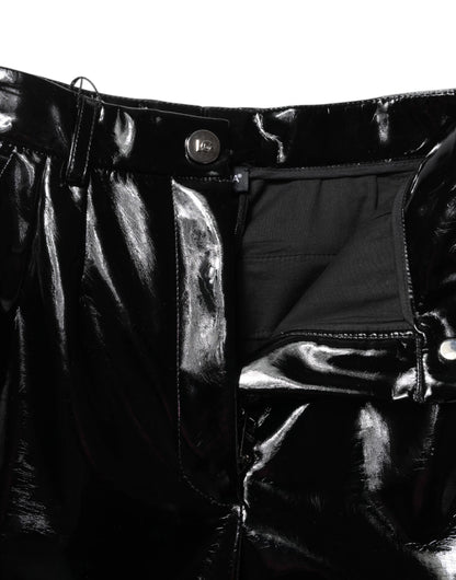 Dolce & Gabbana Women's Bootcut High Rise Stretch Polyester Polyurethane Cargo Pants - Black