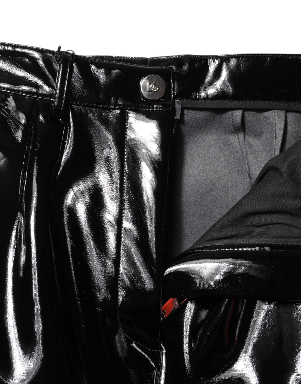 Dolce & Gabbana Women's Bootcut High Rise Stretch Polyester Polyurethane Cargo Pants - Black