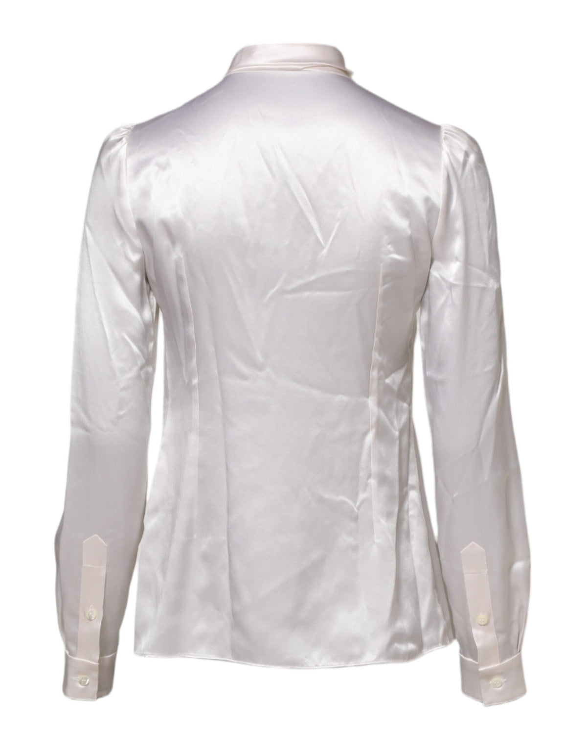 Dolce & Gabbana Women's Long-Sleeve Silk Blouse - White