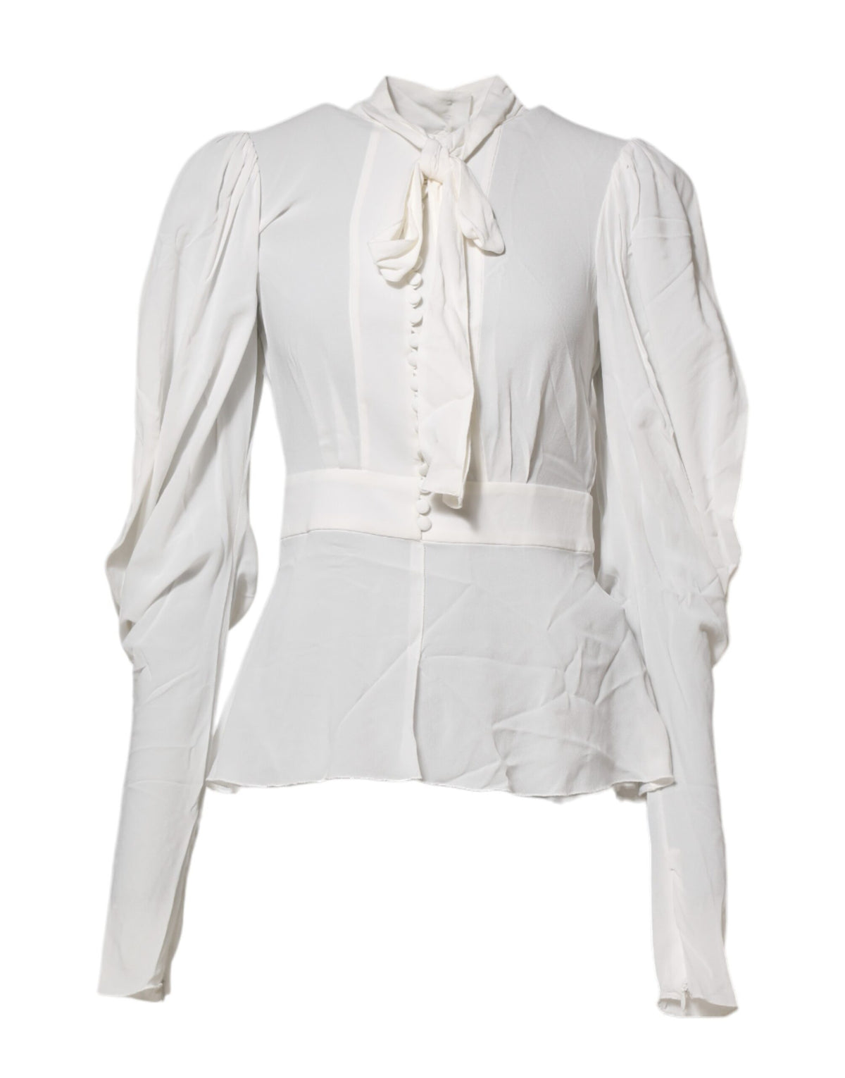 Dolce & Gabbana Women's Long-Sleeve Stretch Viscose Blouse - White