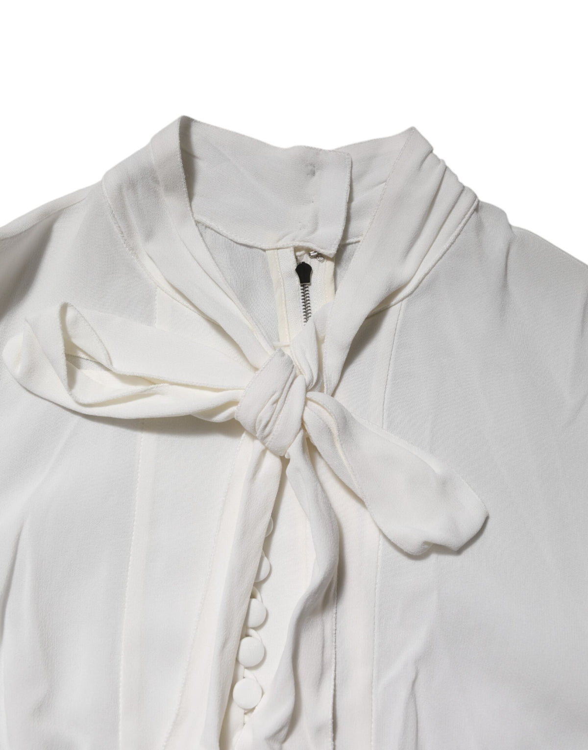 Dolce & Gabbana Women's Long-Sleeve Stretch Viscose Blouse - White