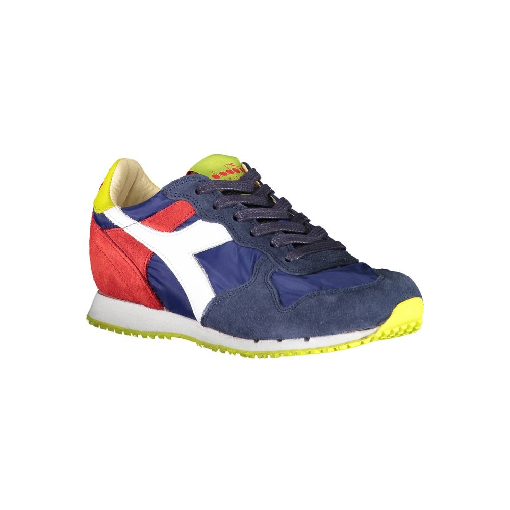 Sneakers by Diadora for women in fabric blue presents a sumptuous silhouette as Women's Fashion Fabric Sneakers, expertly defined by a sumptuous fashion style for a sumptuous, high-fashion look.