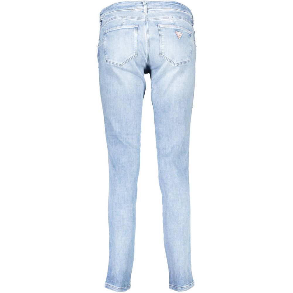 Pants by Guess Jeans for women in organic cotton blue features a utilitarian skinny with a utilitarian long and to create a sophisticated, premium look.