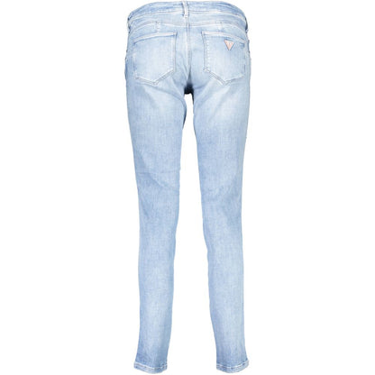 Pants by Guess Jeans for women in organic cotton blue features a utilitarian skinny with a utilitarian long and to create a sophisticated, premium look.