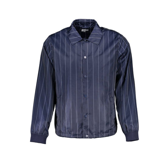 Jacket by Gant for men in polyester blue showcases a contemporary silhouette, detailed with a contemporary and premium pockets for a sophisticated finish.