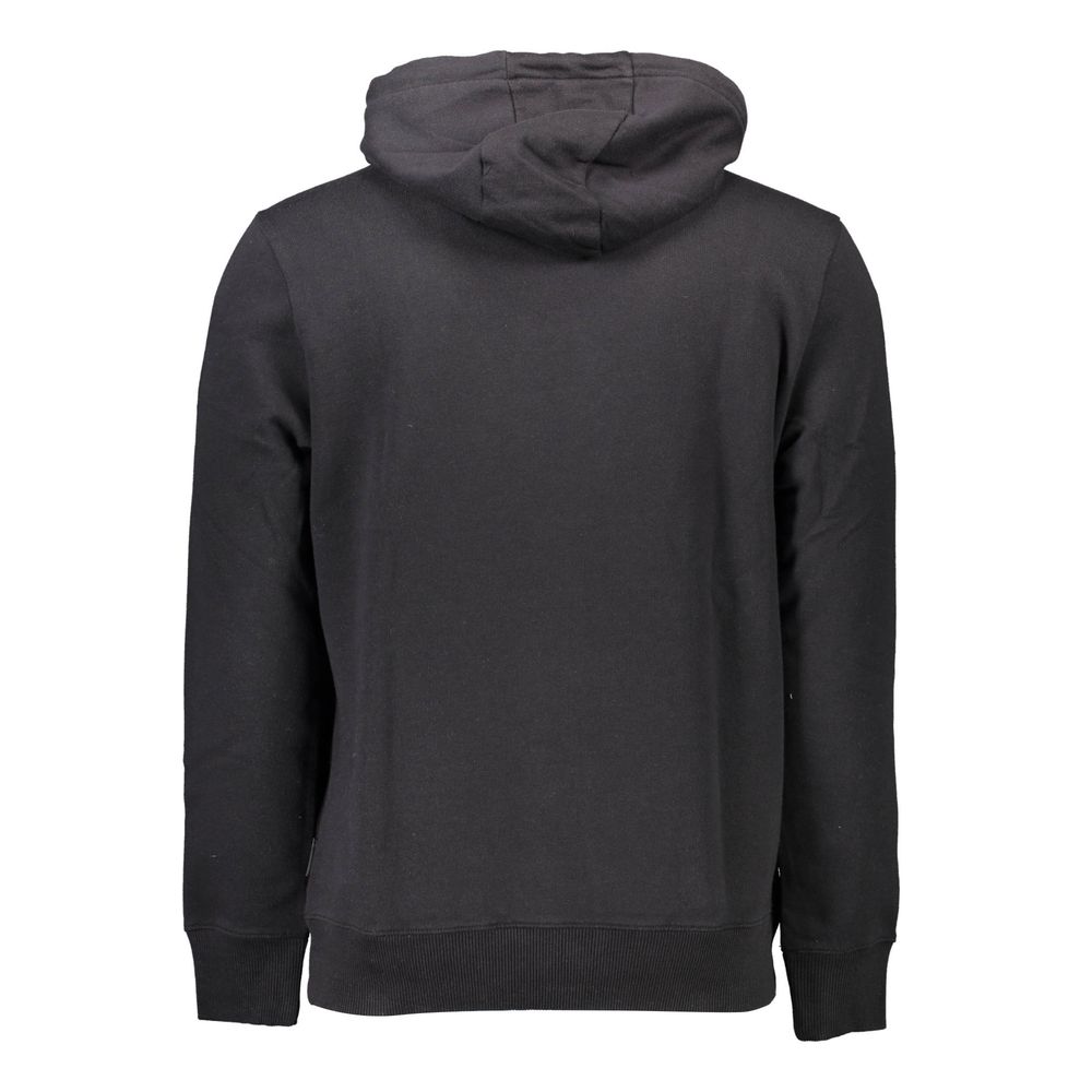 Hooded Sweatshirt Sweater by Napapijri for men in organic cotton black showcases an masterful silhouette, artfully detailed with a masterful hooded neckline and for a sophisticated, premium finish.