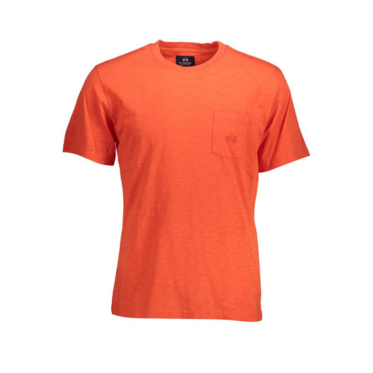T-Shirt by La Martina for men in cotton red showcases a chic silhouette, artfully detailed with a chic round neckline and for a chic finish.