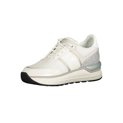 Sneakers by U.S. POLO ASSN. for women in polyester white features an fashionable silhouette, showcasing the premium Women's Fashion Polyester Sneakers in a fashionable fashion style that offers a fashionable finish for refined style.