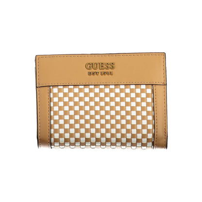 Cardholder Wallet by Guess Jeans for women in polyethylene brown presents a streamlined silhouette, showcasing the sophisticated design of the Polyethylene Cardholder Wallet collection with functional card-organization coin-purse.