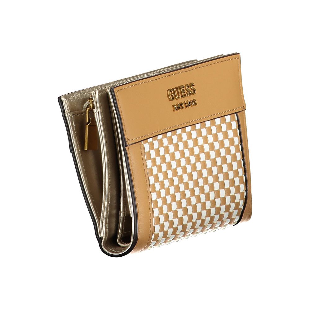 Cardholder Wallet by Guess Jeans for women in polyethylene brown showcases a discerning silhouette, artfully capturing the essence of Polyethylene Cardholder Wallet with its functional card-organization coin-purse.