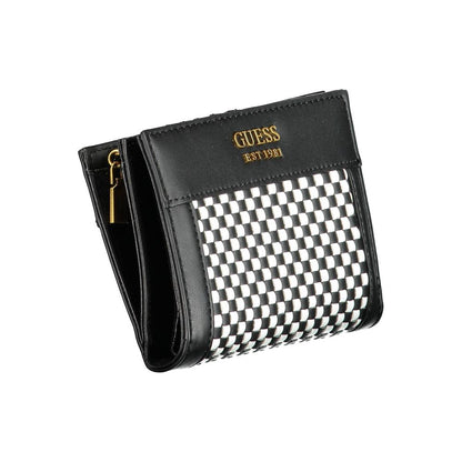 Cardholder Wallet by Guess Jeans for women in polyethylene black showcases a refined silhouette, artfully capturing the essence of the refined Polyethylene Cardholder Wallet design with functional card-organization coin-purse.