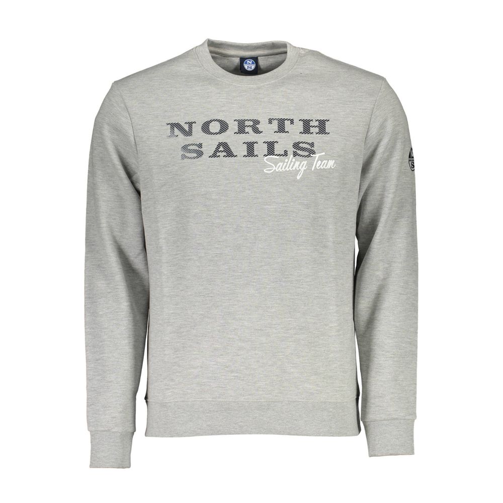This Sweatshirt Sweater by North Sails for men in cotton gray presents a understated silhouette, featuring a sophisticated round neckline and for a understated finish.