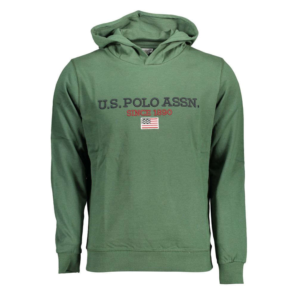 This Hooded Sweatshirt Sweater by U.S. POLO ASSN. for men in cotton green presents a understated silhouette, featuring a sophisticated hooded neckline and for a understated finish.