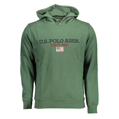 This Hooded Sweatshirt Sweater by U.S. POLO ASSN. for men in cotton green presents a understated silhouette, featuring a sophisticated hooded neckline and for a understated finish.