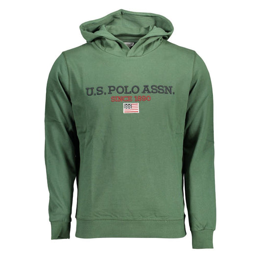 This Hooded Sweatshirt Sweater by U.S. POLO ASSN. for men in cotton green presents a understated silhouette, featuring a sophisticated hooded neckline and for a understated finish.