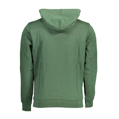 Hooded Sweatshirt Sweater by U.S. POLO ASSN. for men in cotton green features an tactile silhouette, showcasing a sophisticated hooded neckline and tactile for a refined finish.
