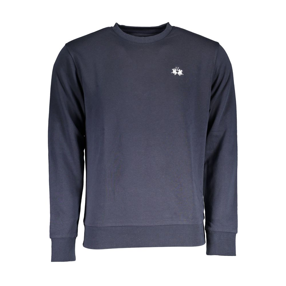 Sweatshirt Sweater by La Martina for men in cotton blue features an polished silhouette, showcasing refined long-sleeve and a sophisticated crew neckline for a truly polished finish.