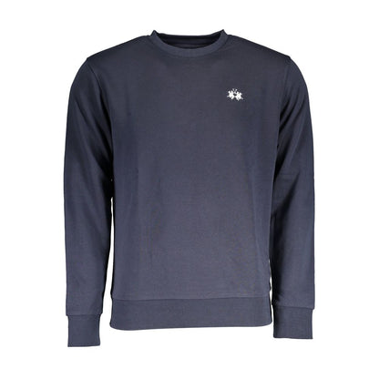 Sweatshirt Sweater by La Martina for men in cotton blue features an polished silhouette, showcasing refined long-sleeve and a sophisticated crew neckline for a truly polished finish.