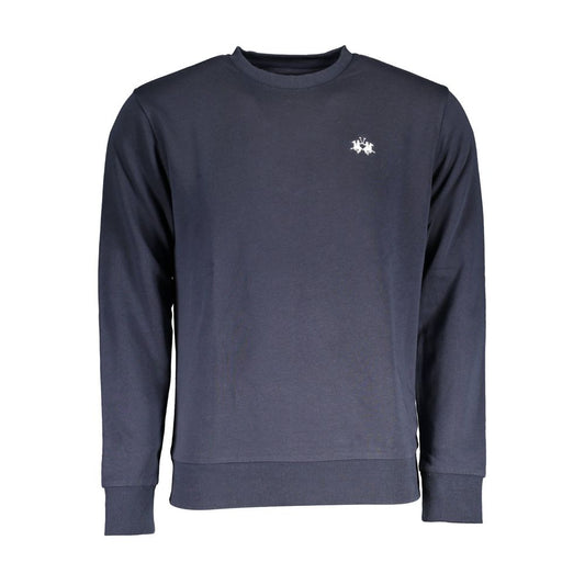 Sweatshirt Sweater by La Martina for men in cotton blue features an polished silhouette, showcasing refined long-sleeve and a sophisticated crew neckline for a truly polished finish.