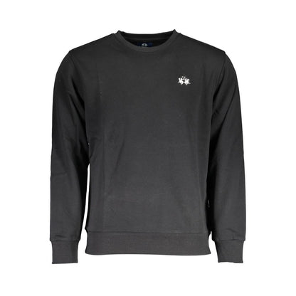 Sweatshirt Sweater by La Martina for men in cotton black showcases a discreet silhouette, finished with a discreet crew neckline and long-sleeve for a discreet look.