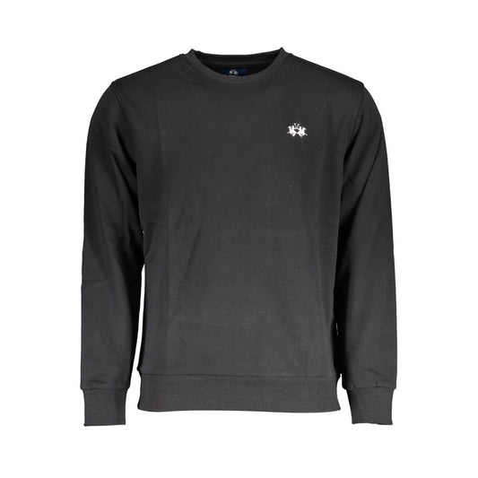 Sweatshirt Sweater by La Martina for men in cotton black showcases a discreet silhouette, finished with a discreet crew neckline and long-sleeve for a discreet look.