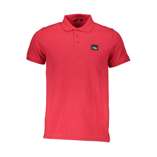 Polo Shirt by Cavalli Class for men in cotton red presents a sleek silhouette, featuring a refined and for a sleek finish.