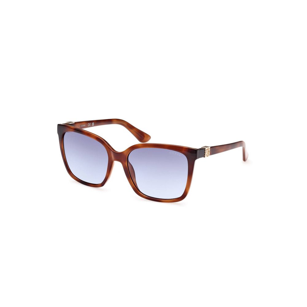 This Sunglasses by Guess Jeans for women in plastic brown & light-blue presents a sumptuous silhouette, showcasing a sumptuous square frame design in brown coloured frame and high-performance .