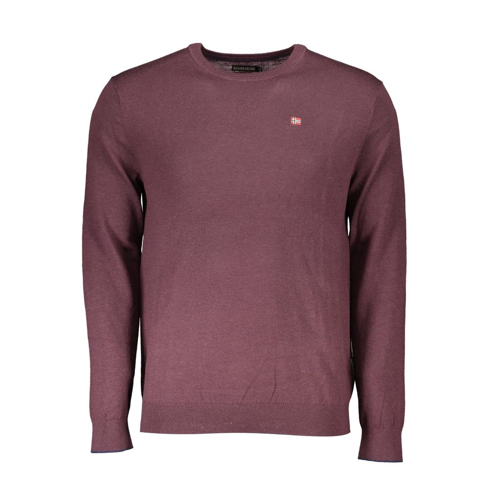 Sweatshirt by Napapijri for men in lana wool purple & violet features an enviable silhouette, showcasing a premium and refined round neckline for a truly enviable finish.