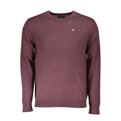 Sweatshirt by Napapijri for men in lana wool purple & violet features an enviable silhouette, showcasing a premium and refined round neckline for a truly enviable finish.