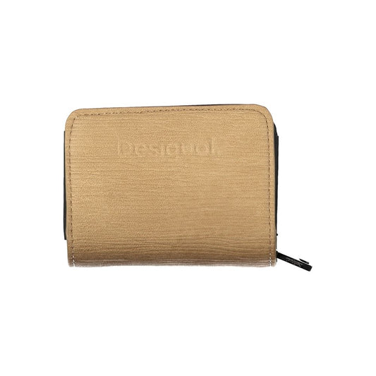 Cardholder Wallet by Desigual for women in polyethylene brown showcases a refined silhouette, artfully capturing the essence of the refined Polyethylene Cardholder Wallet design with functional card-organization coin-purse.