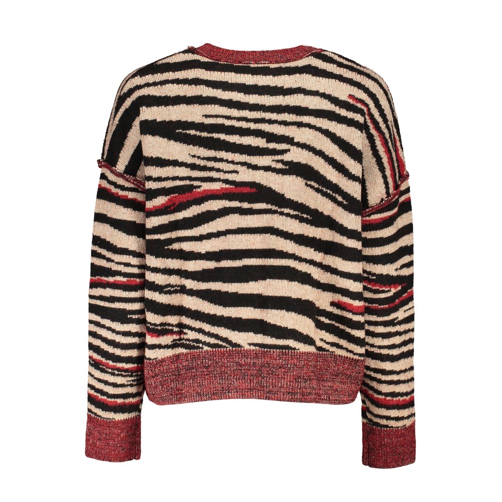 Sweatshirt Hoodie by Desigual for women in organic cotton & polyester beige, red & print features a authentic silhouette, showcasing a sophisticated and authentic detail for a refined finish.