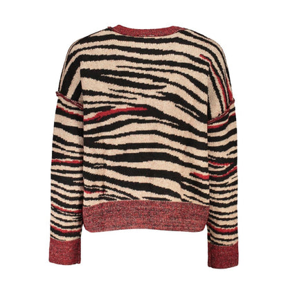 Sweatshirt Hoodie by Desigual for women in organic cotton & polyester beige, red & print features a authentic silhouette, showcasing a sophisticated and authentic detail for a refined finish.