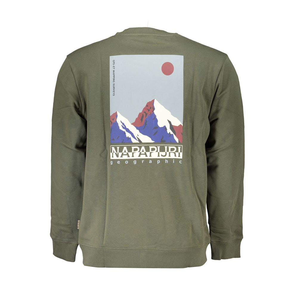 This Sweater by Napapijri for men in cotton green presents a understated silhouette, featuring a sophisticated and for a understated finish.