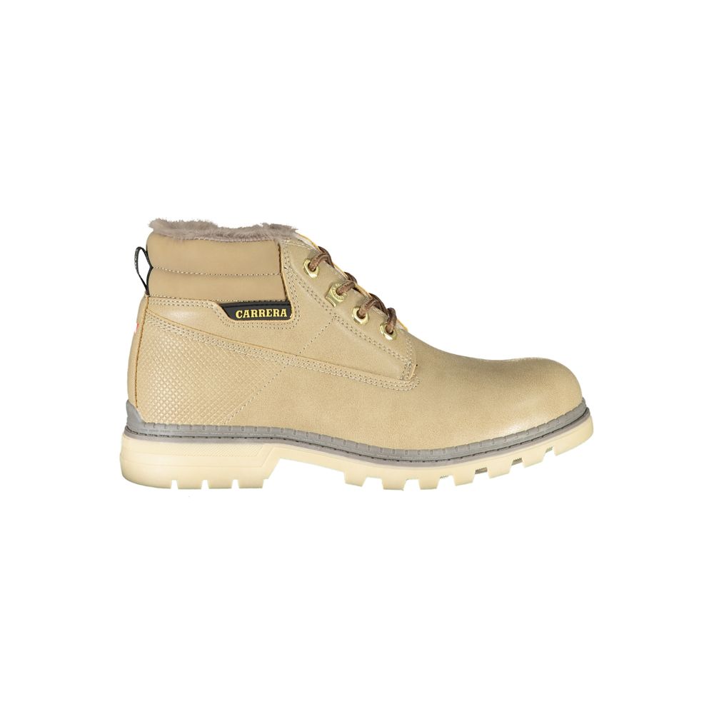 Lace-Up Boots by Carrera for women in polyester & polyethylene beige features an dynamic silhouette, showcasing the dynamic Women's Polyester & Polyethylene Lace-Up Boots design with its distinctive and elegant .