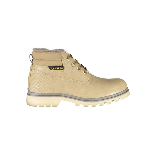 Lace-Up Boots by Carrera for women in polyester & polyethylene beige features an dynamic silhouette, showcasing the dynamic Women's Polyester & Polyethylene Lace-Up Boots design with its distinctive and elegant .