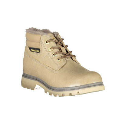 Lace-Up Boots by Carrera for women in polyester & polyethylene beige features an aerodynamic silhouette from the Women's Polyester & Polyethylene Lace-Up Boots collection, showcasing a aerodynamic and refined for an aerodynamic look.
