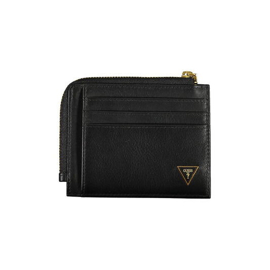 Cardholder Wallet by Guess Jeans for men in leather black presents a architectural silhouette from the Leather Cardholder Wallet collection, showcasing architectural card-organization compact-design rfid-protection for a architectural finish.