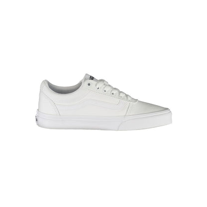 Sneakers by Vans for women in polyester white presents a sumptuous silhouette as Women's Fashion Polyester Sneakers, expertly defined by a sumptuous fashion style for a sumptuous, high-fashion look.